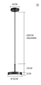 Nordic Moderne LED Hanglamp – Minimalistisch Design met Gouden Lampenkap