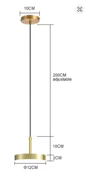 Nordic Moderne LED Hanglamp – Minimalistisch Design met Gouden Lampenkap