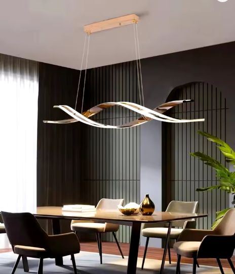 Minimalistische LED Kroonluchter – Moderne Geometrische Hanglamp voor Eetkamer & Keuken