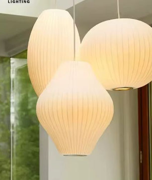 Moderne Zijde LED Hanglamp – Minimalistische Designer Plafondlamp voor Woonkamer, Restaurant & Hotel