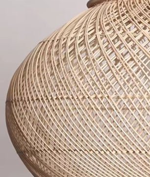 Vintage Rotan Hanglamp – Boho Plafondlamp voor Eetkamer, Keuken & Woonkamer