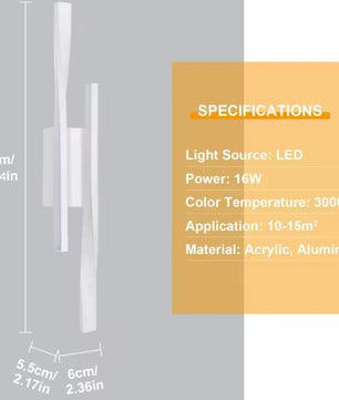 Moderne Wandlamp 16W – Minimalistisch Design, LED Binnenverlichting