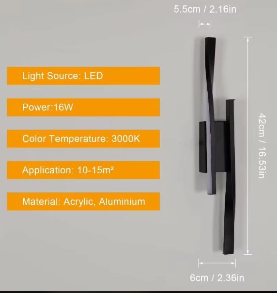 Moderne Wandlamp 16W – Minimalistisch Design, LED Binnenverlichting