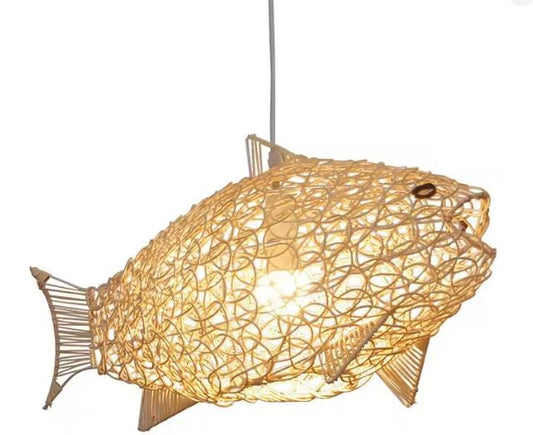 Nordic Bamboe Hanglamp – Handgevlochten Modern Design