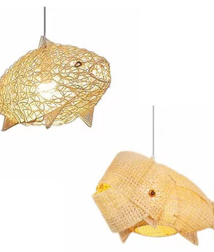 Nordic Bamboe Hanglamp – Handgevlochten Modern Design