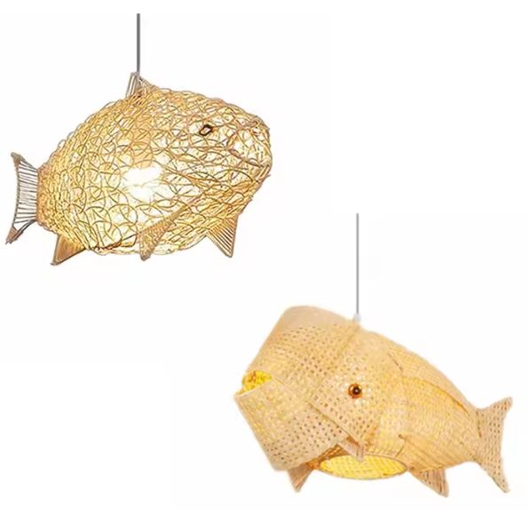 Nordic Bamboe Hanglamp – Handgevlochten Modern Design