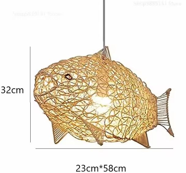Nordic Bamboe Hanglamp – Handgevlochten Modern Design