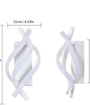 Moderne LED Wandlamp 22W – Witte Wandkandelaar met Spiraal Design
