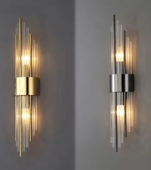 Luxe Gouden Wandlamp – Moderne LED Wandverlichting met Kristal