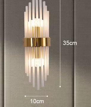 Luxe Gouden Wandlamp – Moderne LED Wandverlichting met Kristal