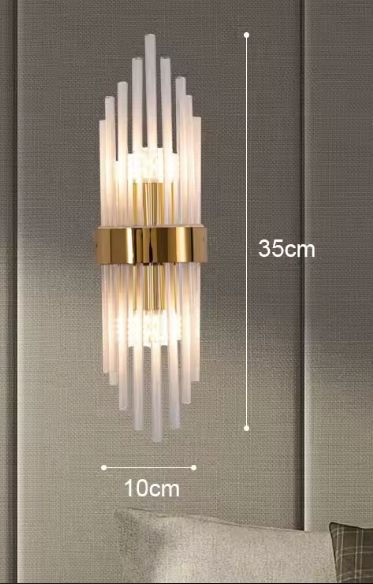 Luxe Gouden Wandlamp – Moderne LED Wandverlichting met Kristal