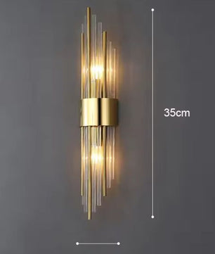 Luxe Gouden Wandlamp – Moderne LED Wandverlichting met Kristal
