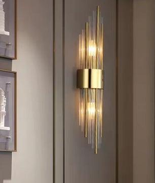 Luxe Gouden Wandlamp – Moderne LED Wandverlichting met Kristal