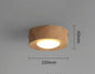 Walnoot Houten Plafondlamp – Moderne LED Gang- en Kamerverlichting