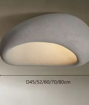 Nordic Wabi-Sabi Plafondlamp – Minimalistische LED Lamp van Hars