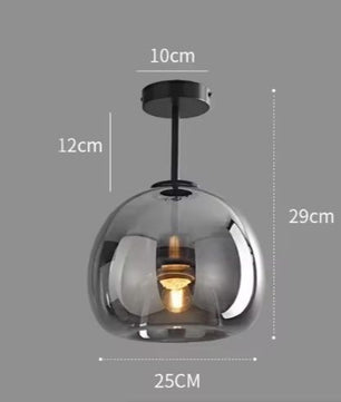 Moderne Scandinavische Plafondlamp – Minimalistisch Glas & LED