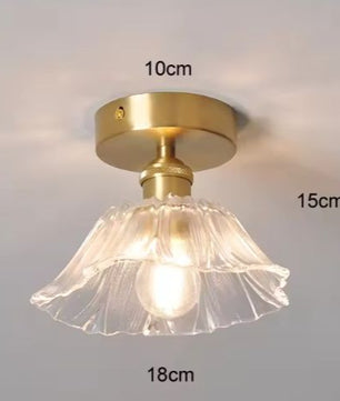 Moderne Glazen Plafondlamp – Oranje & Wit Design, Metaal + Glas