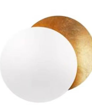 Moderne Wandlamp – Creatieve Maansverduistering LED in Goud & Koper