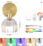 Vintage Glazen Wandlamp – RGB Oplaadbaar & Bedradingvrij