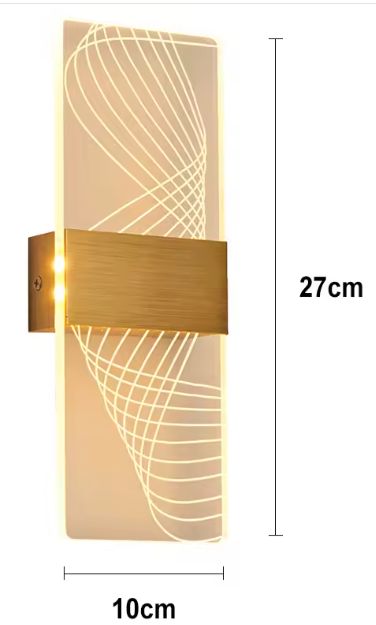 Touch Sensor LED Wandlamp – Acryl & Aluminium, Modern Nordic Design