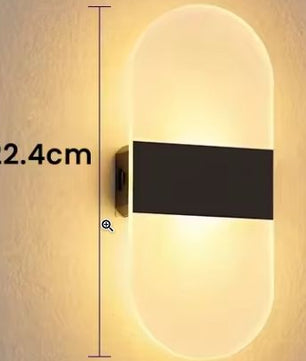 Draadloze LED Wandlamp – USB Oplaadbaar & Touch Sensor, Modern Nachtlampje