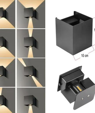 4x Moderne LED Wandlamp – Aluminium, 7W, Verstelbare Lichtbundel, Binnen & Buiten