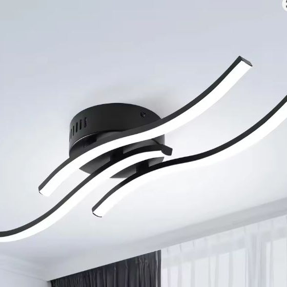 Moderne LED Kroonluchter – 3-Armig Golvend Design, 21W Chroom