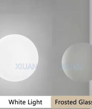 Ronde Glazen Wandlamp – Moderne Melkwitte Bol, Verborgen Basis