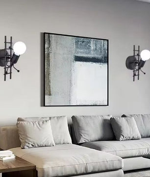 Zwarte Wandlamp – Moderne Vintage Metalen Wandkandelaar, E27