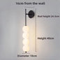 Wandlamp met Glazen Bol – Modern Wit & Goud/Zwart, LED Geschikt