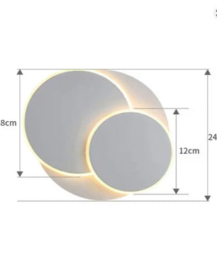 Moderne LED Wandlamp – 15W, 3-in-1 Eclipse Design, 350° Draaibaar