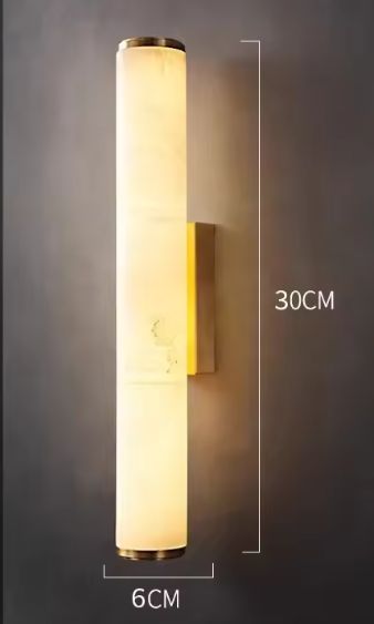 Luxe Marmeren Wandlamp – Minimalistisch Design met Massief Koper