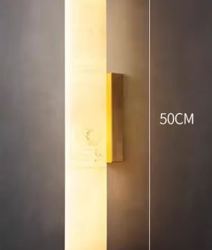 Luxe Marmeren Wandlamp – Minimalistisch Design met Massief Koper