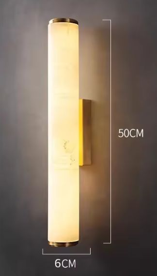 Luxe Marmeren Wandlamp – Minimalistisch Design met Massief Koper