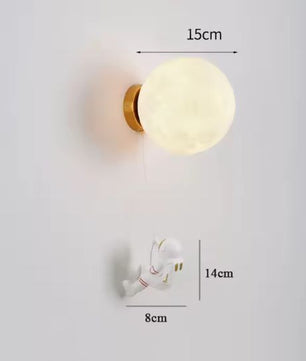 Astronaut Wandlamp – Creatieve Maanlamp voor Kinderkamer & Slaapkamer