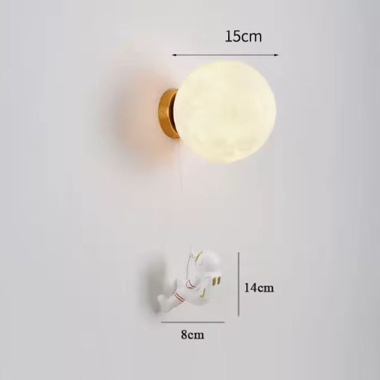 Astronaut Wandlamp – Creatieve Maanlamp voor Kinderkamer & Slaapkamer