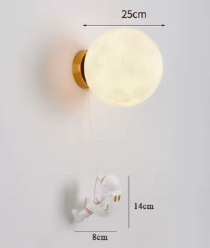 Astronaut Wandlamp – Creatieve Maanlamp voor Kinderkamer & Slaapkamer