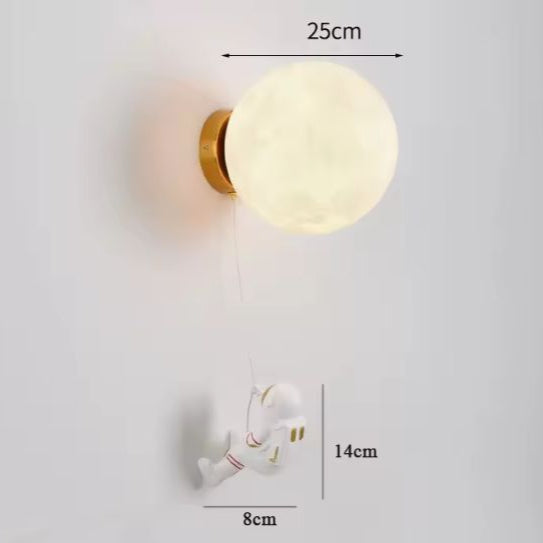 Astronaut Wandlamp – Creatieve Maanlamp voor Kinderkamer & Slaapkamer