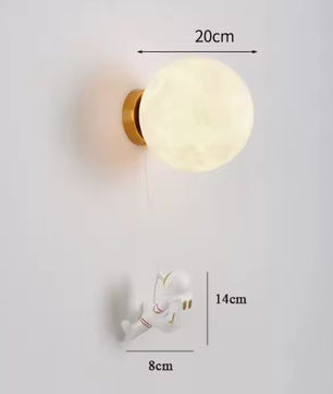 Astronaut Wandlamp – Creatieve Maanlamp voor Kinderkamer & Slaapkamer