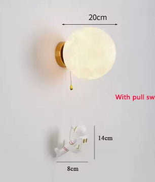 Astronaut Wandlamp – Creatieve Maanlamp voor Kinderkamer & Slaapkamer