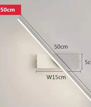 Moderne LED Wandlamp – Draaibare Badkamerspiegel & Sfeerverlichting