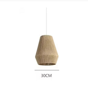 Retro Handgeweven Rotan Hanglamp – Japanse Wabi-Sabi Stijl, Natuurlijk & Sfeervol