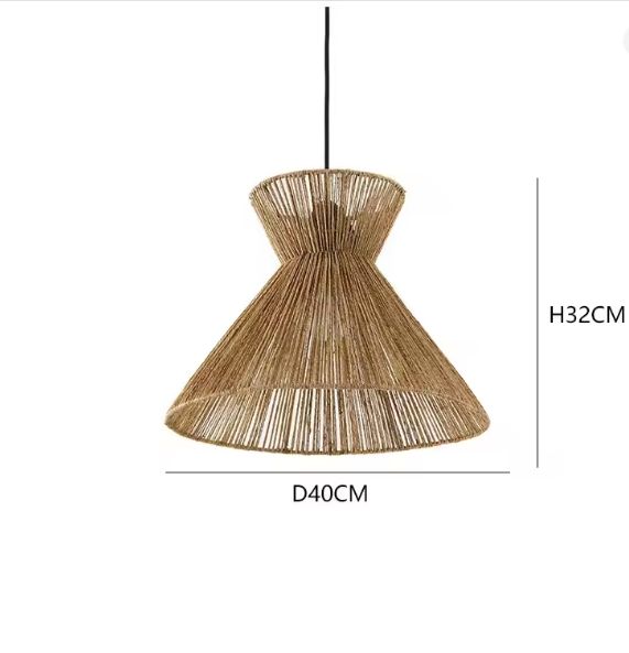 Retro Handgeweven Rotan Hanglamp – Japanse Wabi-Sabi Stijl, Natuurlijk & Sfeervol