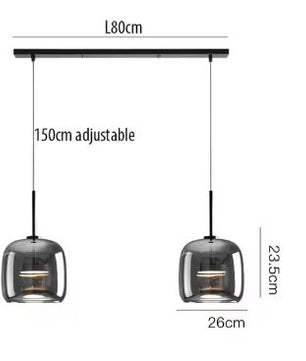 Luxe Glazen Kroonluchter – Designer Hanglamp met Verstelbaar Koord