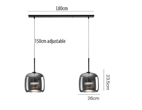 Luxe Glazen Kroonluchter – Designer Hanglamp met Verstelbaar Koord