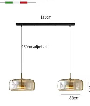 Luxe Glazen Kroonluchter – Designer Hanglamp met Verstelbaar Koord