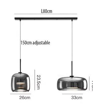 Luxe Glazen Kroonluchter – Designer Hanglamp met Verstelbaar Koord