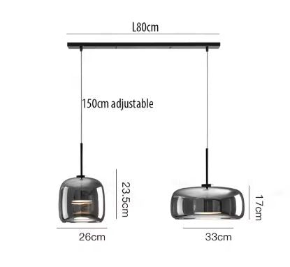 Luxe Glazen Kroonluchter – Designer Hanglamp met Verstelbaar Koord