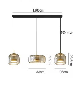 Luxe Glazen Kroonluchter – Designer Hanglamp met Verstelbaar Koord