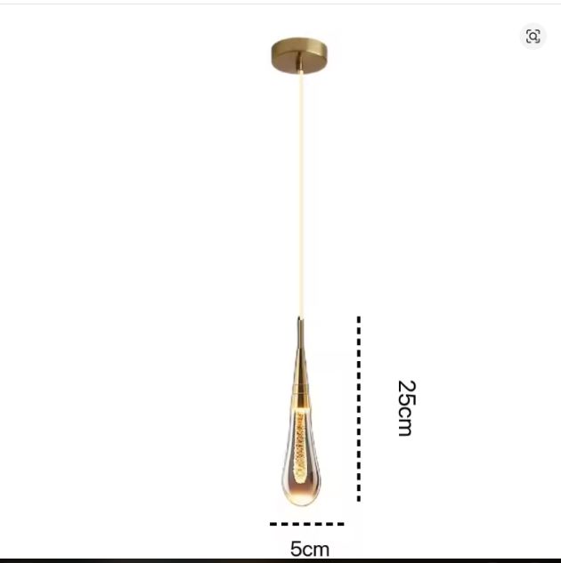 Nordic Kristallen Hanglamp – Moderne LED Plafondlamp voor Woonkamer, Slaapkamer & Restaurant